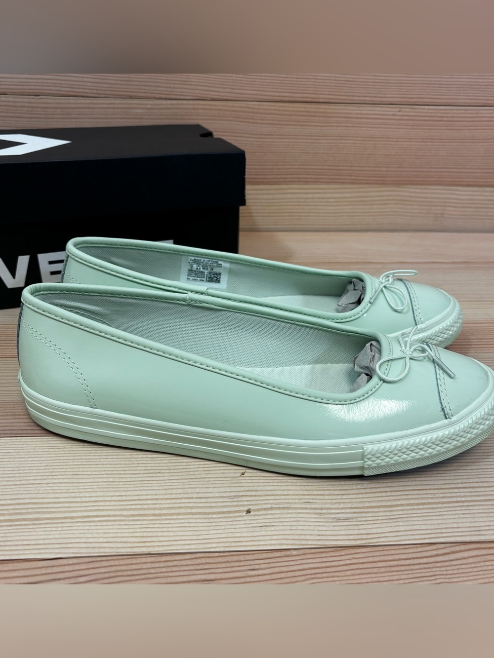 Converse CTAS All Star Dainty Ballerina Patent Leather Mint A14852C Woman’s Sz 9